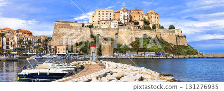 Calvi - panoramic view with fortress. Corsica France 131276935