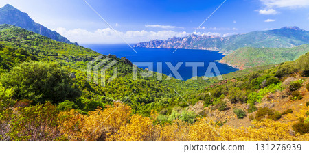beautiful landscapes of Corsica island 131276939