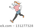 A woman running on a diet 131277328