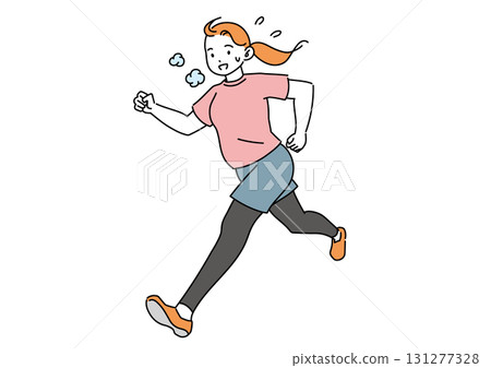 A woman running on a diet 131277328