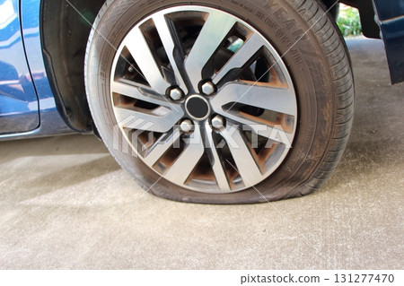 Punctured tire 131277470
