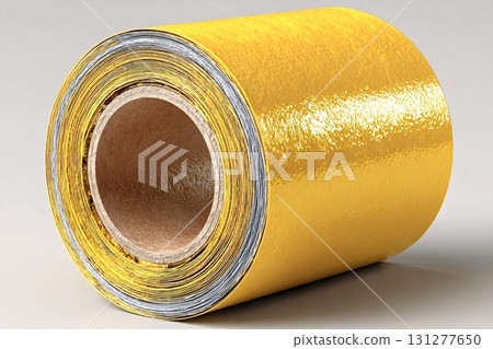 Yellow foil insulation roll for thermal protection and energy saving Yellow foil insulation roll for thermal protection and energy saving 131277650