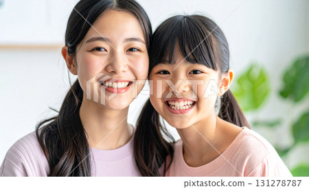 Parent and child (mother and daughter) 131278787