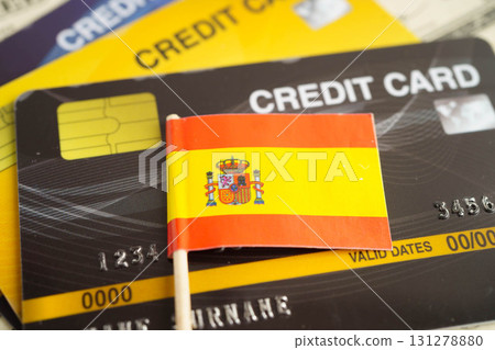 Spain lag on credit card, finance economy trading shopping online business. Spain lag on credit card, finance economy trading shopping online business. 131278880