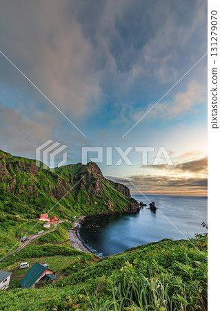 A dramatic sunset on the remote northern island of Rebun 131279070