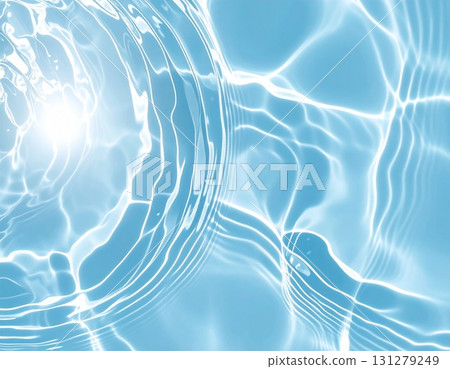 Ripples on blue water surface 131279249