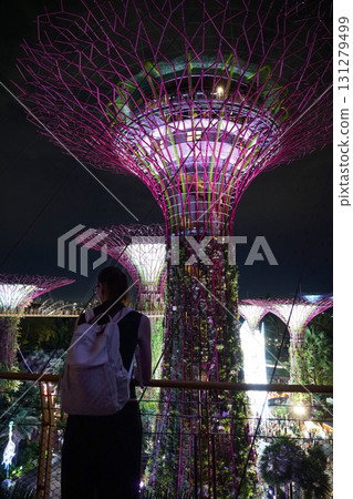 Night view of Gardens by the Bay 131279499