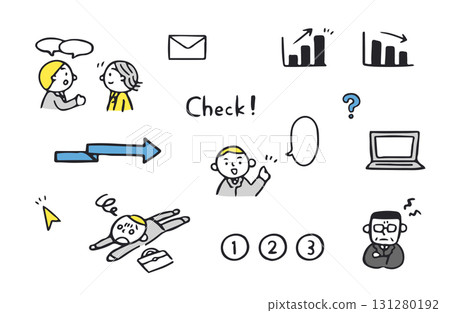 Business scene illustration set Business scene illustration set 131280192