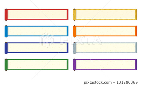 Japanese Scroll Caption Base Set 131280369