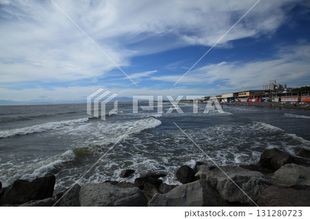湘南海岸 片瀨江之島 西濱 盛夏的風景 131280723