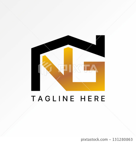 Logo design graphic concept creative premium vector stock image top sell letter NG font with line home typography property residence invesment agent Logo design graphic concept creative premium vector stock image top sell letter NG font with line home typography property residence invesment agent 131280863