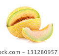 cantaloupe melon isolated on white background 131280957