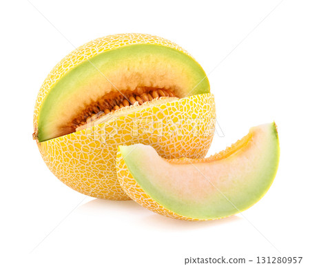 cantaloupe melon isolated on white background 131280957