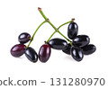 Jambolan plum or Java plum isolated on white background 131280970