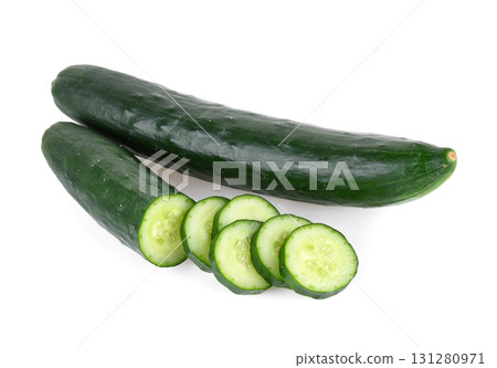 Japanese cucumber isolated on white background 131280971