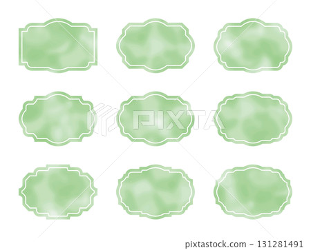 Light green watercolor frame 131281491