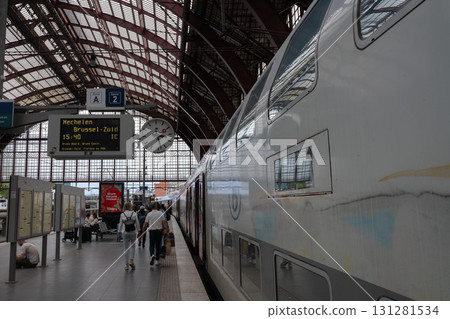 Antwerp Central Station Platform and Train / Antwerp, Belgium 131281534