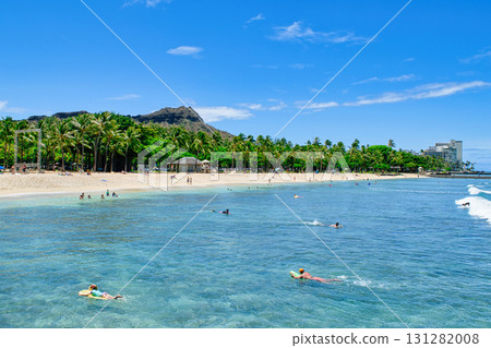鑽石頭和庫希奧海灘，歐胡島，夏威夷 131282008