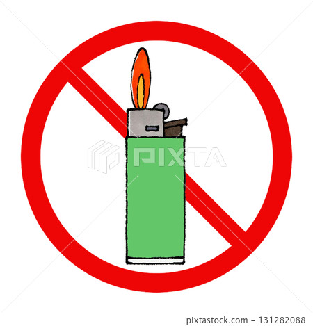 No lighters allowed sign 131282088