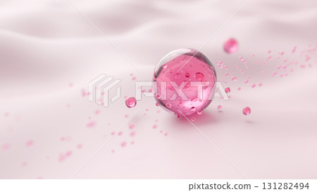 CG illustration of the smooth texture of a cream containing PDRN and collagen CG illustration of the smooth texture of a cream containing PDRN and collagen 131282494