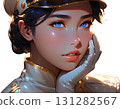 Beauty illustration of a woman in uniform, transparent PNG material 131282567