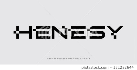 Modern technology sport minimal logo alphabet fonts. Typography minimalist urban sans serif fashion creative sport logos fonts. vector illustration Modern technology sport minimal logo alphabet fonts. Typography minimalist urban sans serif fashion creative sport logos fonts. vector illustration 131282644