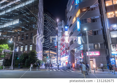 Tokyo: Night view of Shinagawa Station and the business district Tokyo: Night view of Shinagawa Station and the business district 131282675