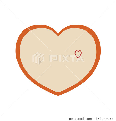 手繪心形 - 鮮豔的日本色彩 - 秋葉圖像 131282938