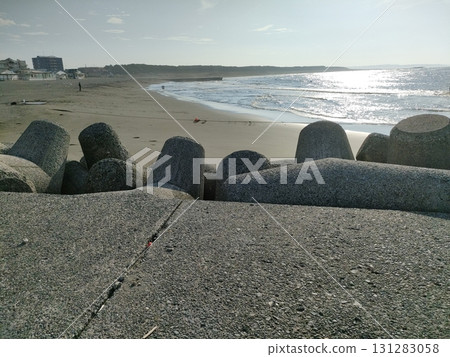 Shonan sea and tetrapods in the evening Shonan sea and tetrapods in the evening 131283058