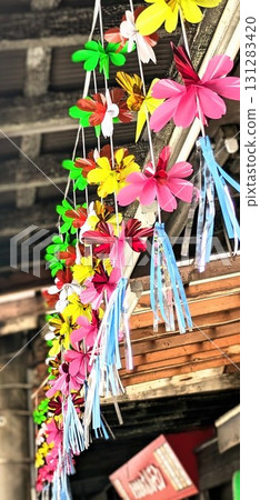 Shopping street decorations 131283420