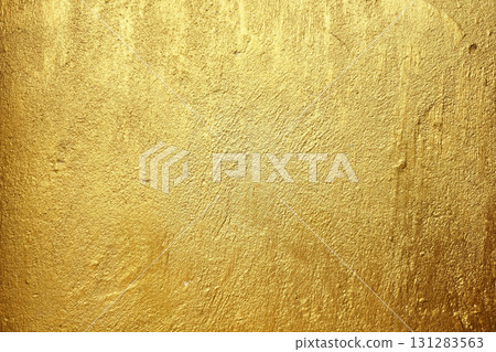 Gold Paint on Grunge Concrete Wall Texture Background. Gold Paint on Grunge Concrete Wall Texture Background. 131283563