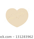 手繪心形－自然柔和的灰白色，略帶金色 131283962