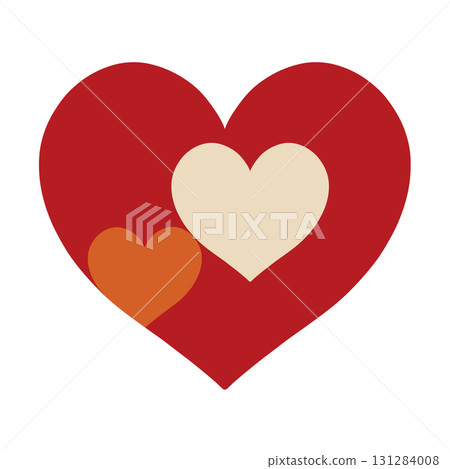 手繪心形 - 鮮豔的日本色彩 - 秋葉圖像 手繪心形 - 鮮豔的日本色彩 - 秋葉圖像 131284008