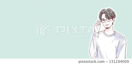 男人和男孩的水彩和手繪插圖 男人和男孩的水彩和手繪插圖 131284009