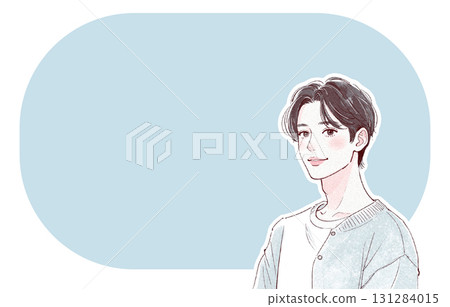 男人和男孩的水彩和手繪插圖 131284015