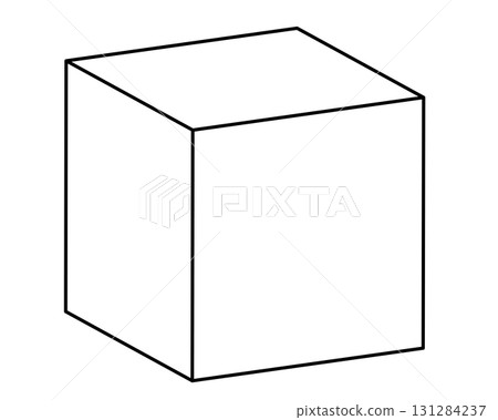 黑線立方體向量插圖素材 131284237