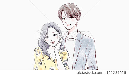 情侶/夫婦/戀人/男人和女人”插圖素材 情侶/夫婦/戀人/男人和女人”插圖素材 131284626