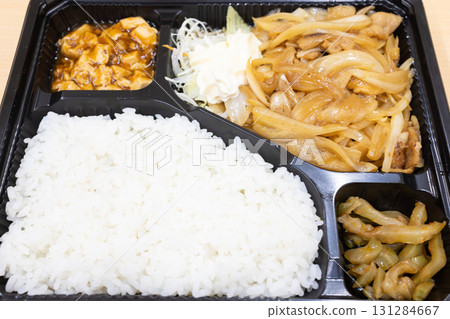 Delicious pork ginger-grilled lunch Delicious pork ginger-grilled lunch 131284667