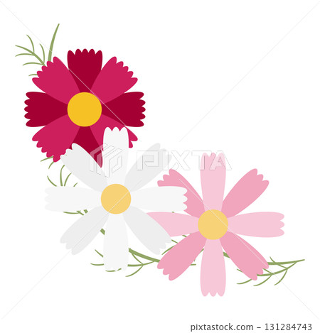 三色波斯菊角料（左下） 131284743