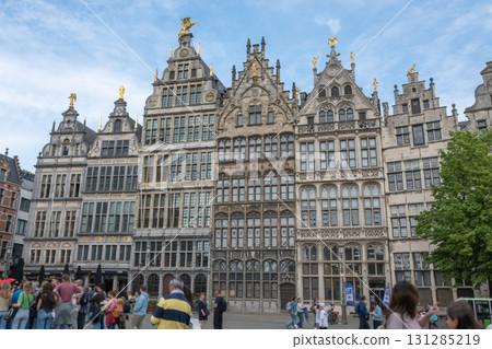 Market Square and Guild Houses, Antwerp, Belgium 131285219