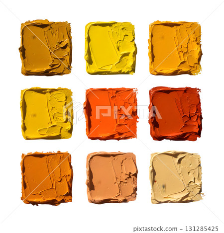 brush stroke oil paint set. Illustration design 131285425