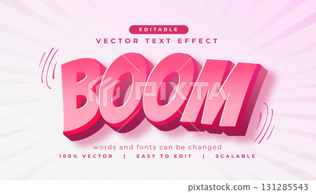 boom text effect style editable lettering design 131285543
