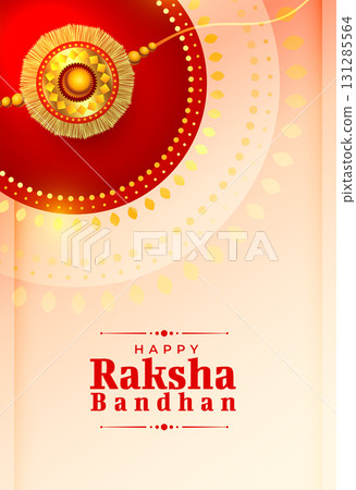 brother sister raksha bandhan festive post with rakhi design 131285564