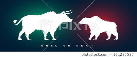 bull vs bear stock trading investing strategy background bull vs bear stock trading investing strategy background 131285583
