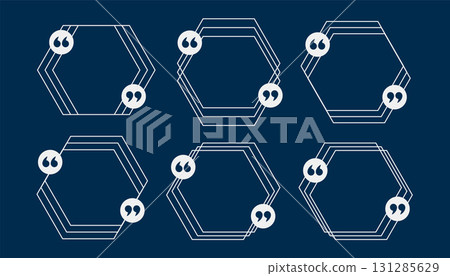 collection of empty testimonial frame template for web talk or text 131285629