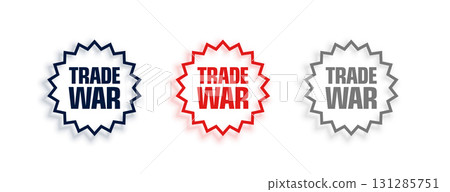 collection of trade war conflict sign design 131285751