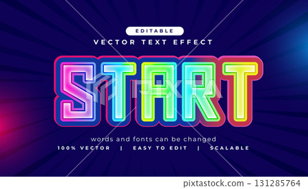 colorful editable start text effect style colorful editable start text effect style 131285764