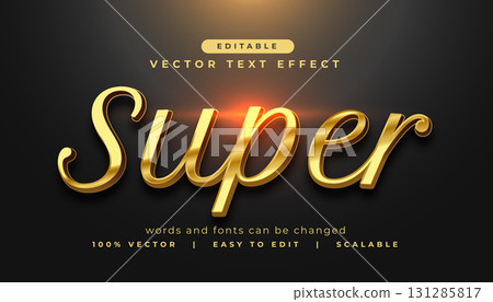 customizable 3d golden super text effect template customizable 3d golden super text effect template 131285817