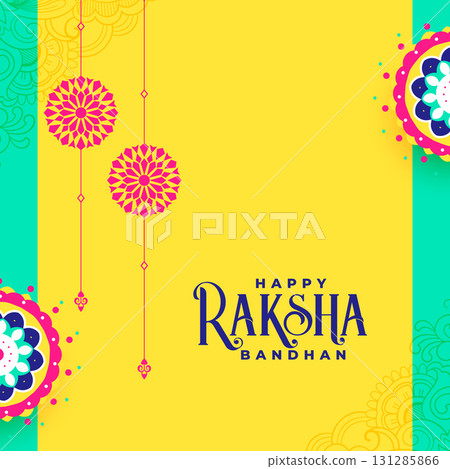 decorative raksha bandhan greeting background design decorative raksha bandhan greeting background design 131285866