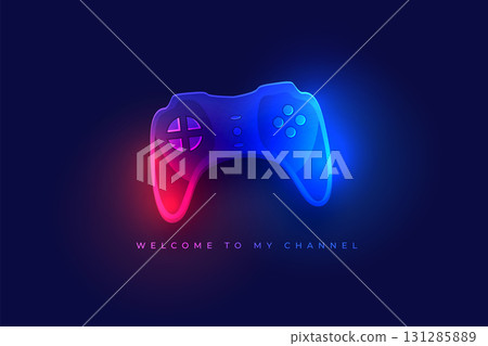 digital videogame controller techno background for esport streamer 131285889